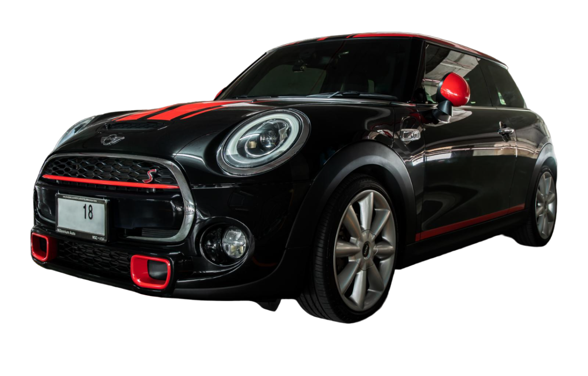 Front view of a Mini Cooper representing 24-hour mobile tyre fitting services near Slough, Berkshire by One Stop Mobile Tyres 24/7